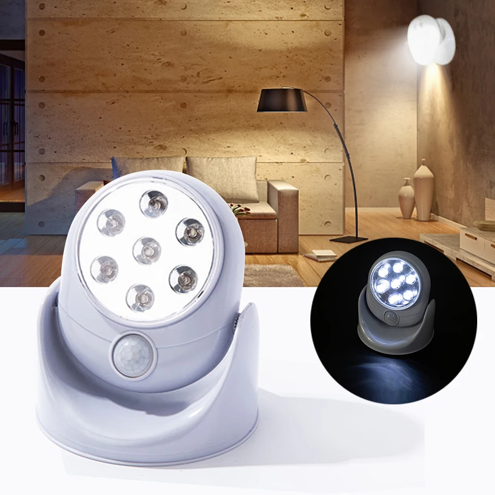 

Motion Sensor Wall Lamp 360 Rotating Security Dummy Camera Wireless Outdoor Indoor Security Light