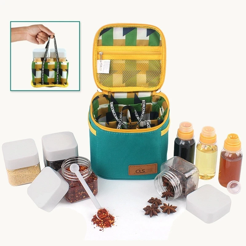 

Outdoor Portable Spice Cruets Seasoning Jar Tourism and Camping Condiment Bottles Set for Camping Barbecue Picnic Tableware