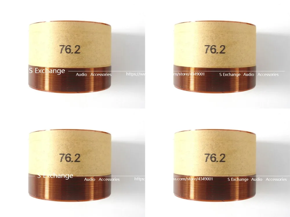 4 pz/lotto 76.2 Core Bass Voice Coil 76.2mm Subwoofer 8OHM accessori per altoparlanti fai da te