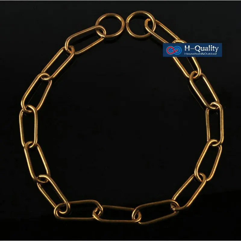 HQ BD02 High Quality Strong Solid Brass Dog Chain Leash Collar Special 55-65CM For Middle Giant Pets