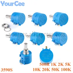 3590S Multiturn Potentiometer 3590 500 1K 2K 5K 10K 20K 50K 100K ohm Potentiometer Adjustable Resistor 3590 102 202 502 103