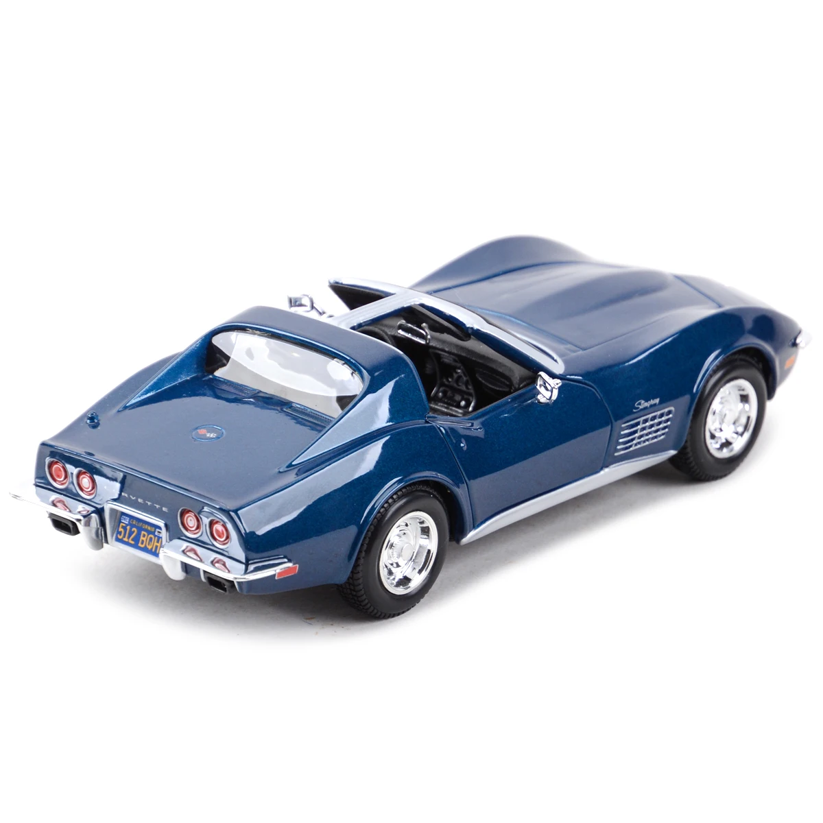 Maisto-Chevrolet Corvette Blue Static, vehículo fundido a presión, modelo coleccionable, juguetes de coche, 1:24, 1970