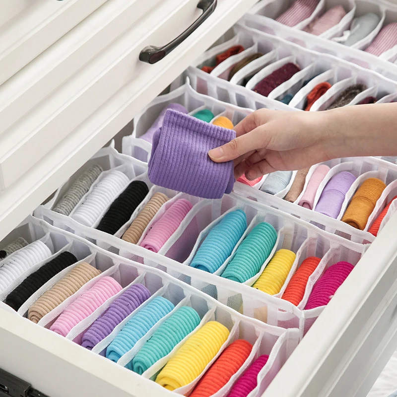 Heißer Verkauf Neue Unterwäsche Bh Veranstalter Lagerung Box 5 Farben Schublade Schrank Organisatoren Boxen Für Unterwäsche Schals Socken Bh – Detail 10
