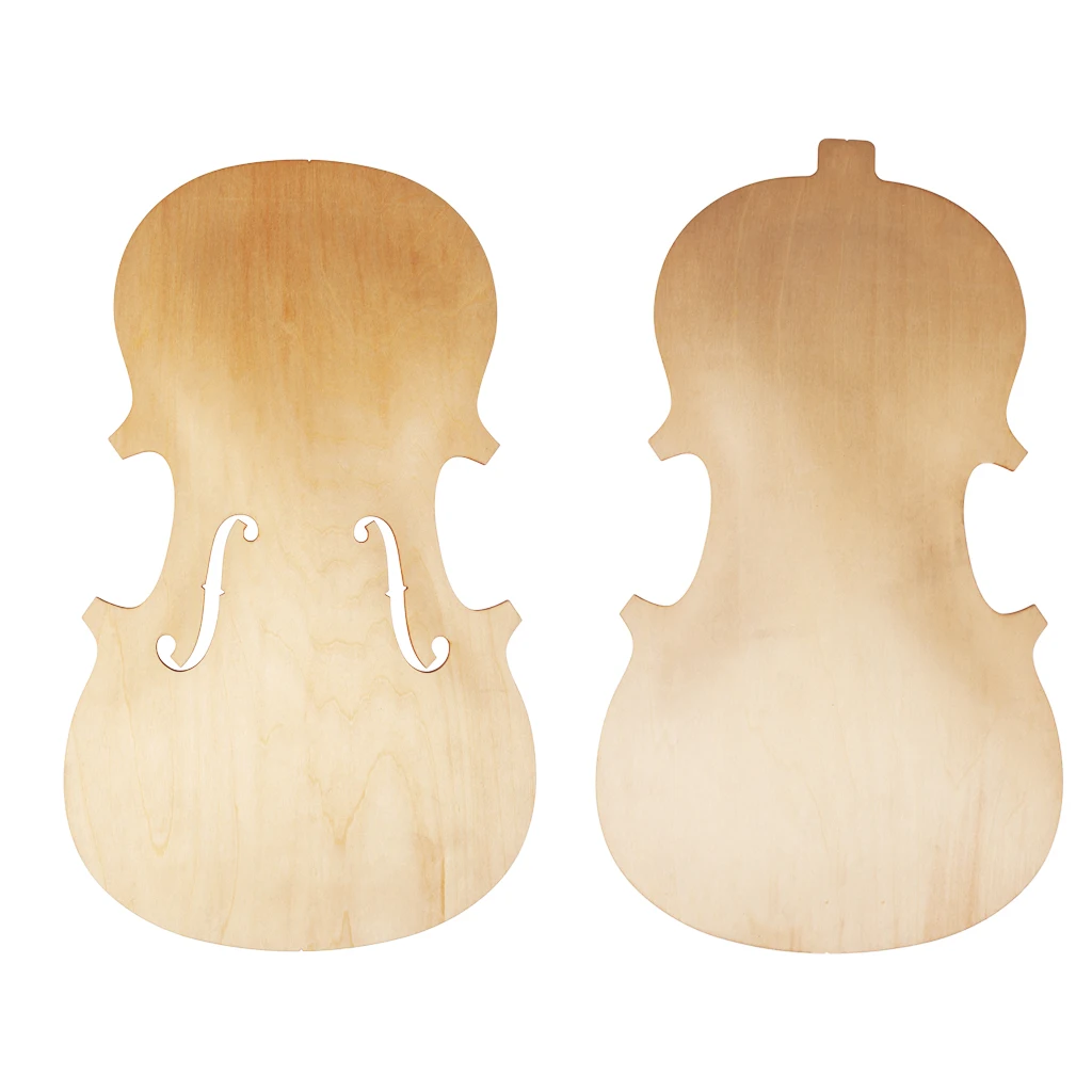 LOMMI High Quality Unfinished Violin Parts Solid Wood Top And Back Panel Ebony Fretboard DIY 4/4 3/4 1/2 1/4 1/8 Violin Parts