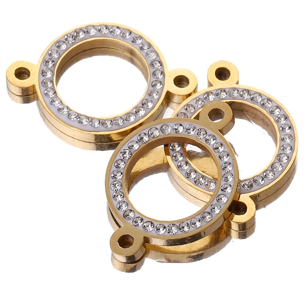 5pcs Lot Gold Stainless Steel Charm Pendant for Diy Earring Bracelet Jewelry Making Supplies Connectors Wholesale Bulk Luxury