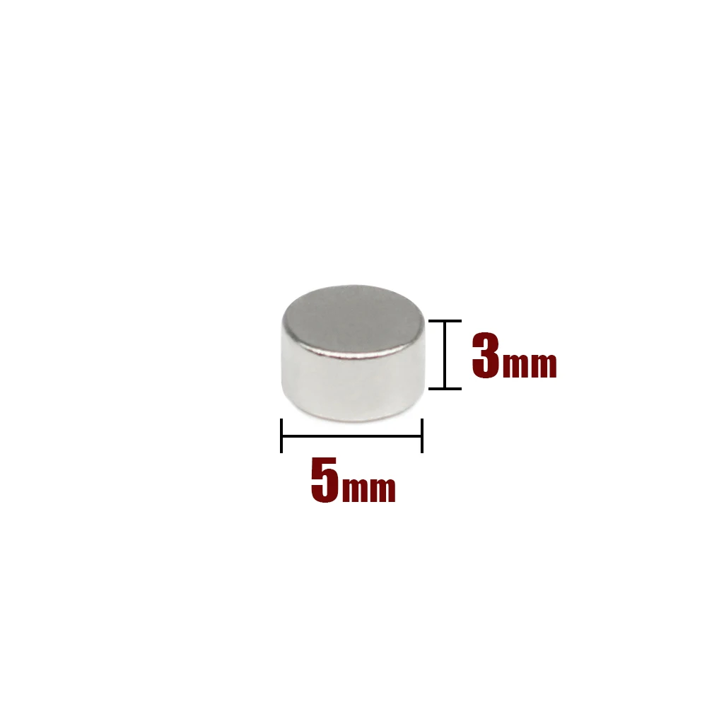 10/20/50/100/200/500PCS 5x3 Small Round Powerful Magnet 5mm x 3mm Neodymium Search Magnet 5x3mm Permanent Magnets Strong 5*3