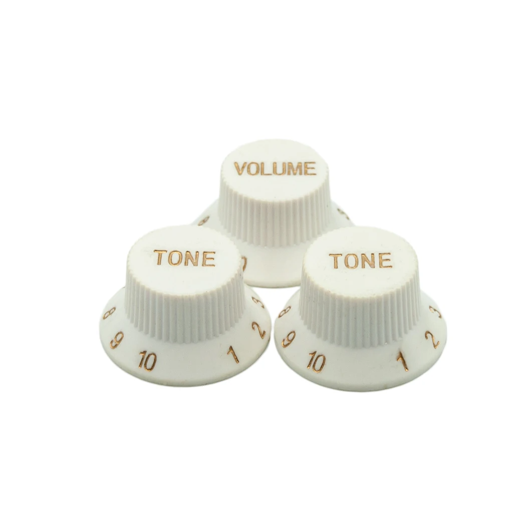 3pcs Guitar Speed Control Knobs 1 Volume 2 Tone Turn Buttons For Strat ST SQ Style Electric Guitar Parts Accessories Replacement