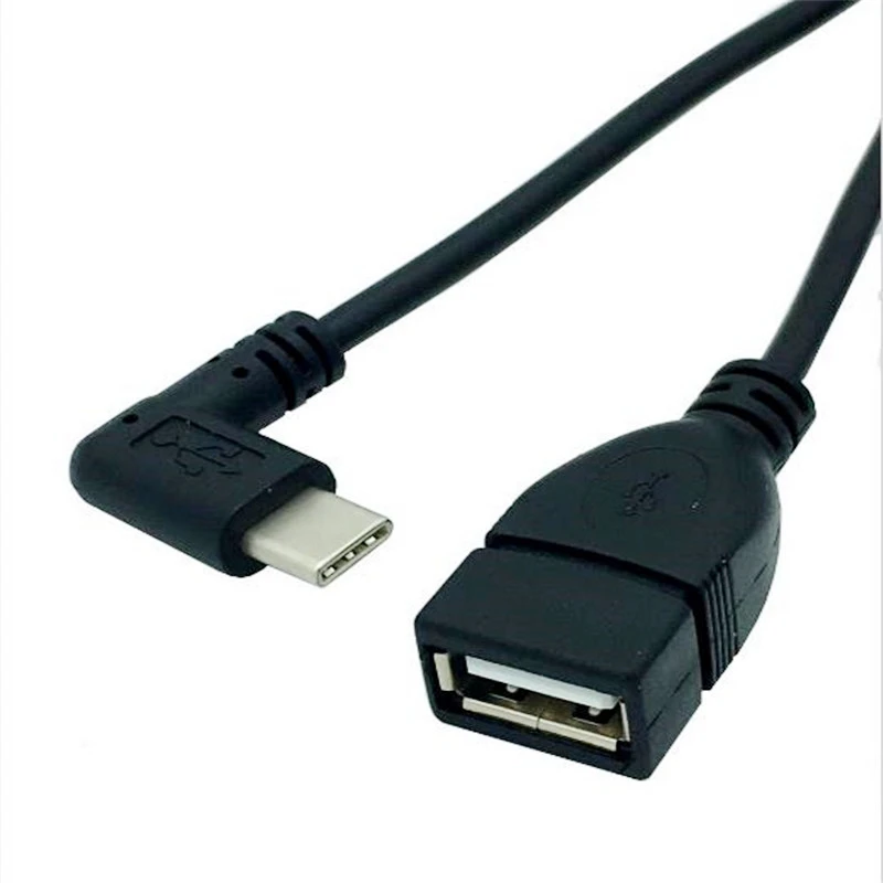 1.5m USB 3.1 Type-C elbow to USB2.0 female spring extension otg cable for tablet PC mobile phone U disk for Huawei Samsung