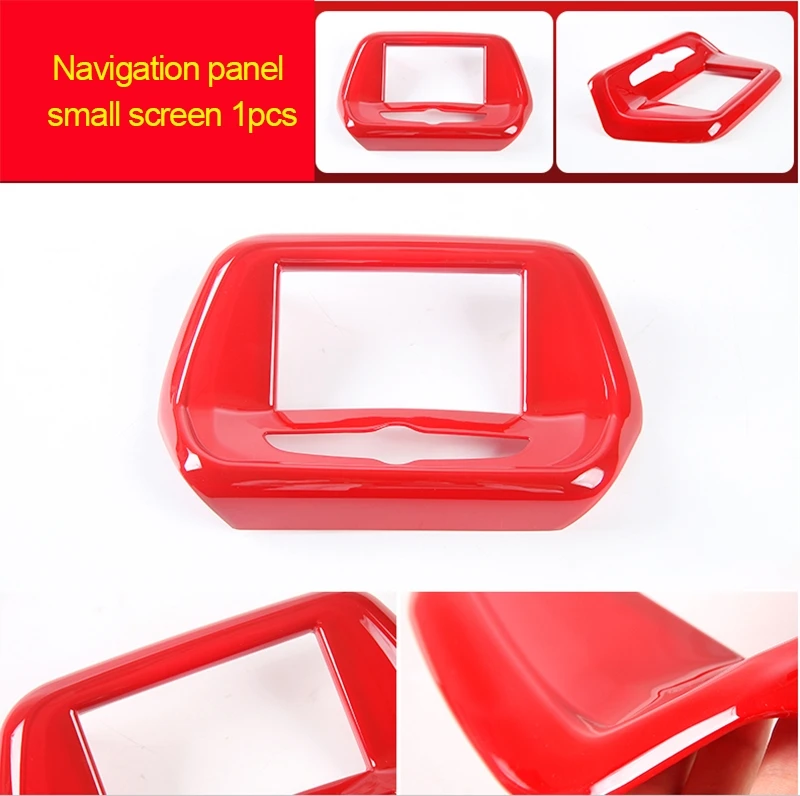 

For Chevrolet Camaro Bumblebee 2017-2020 chrome red color Navigation frame small screen 1pc