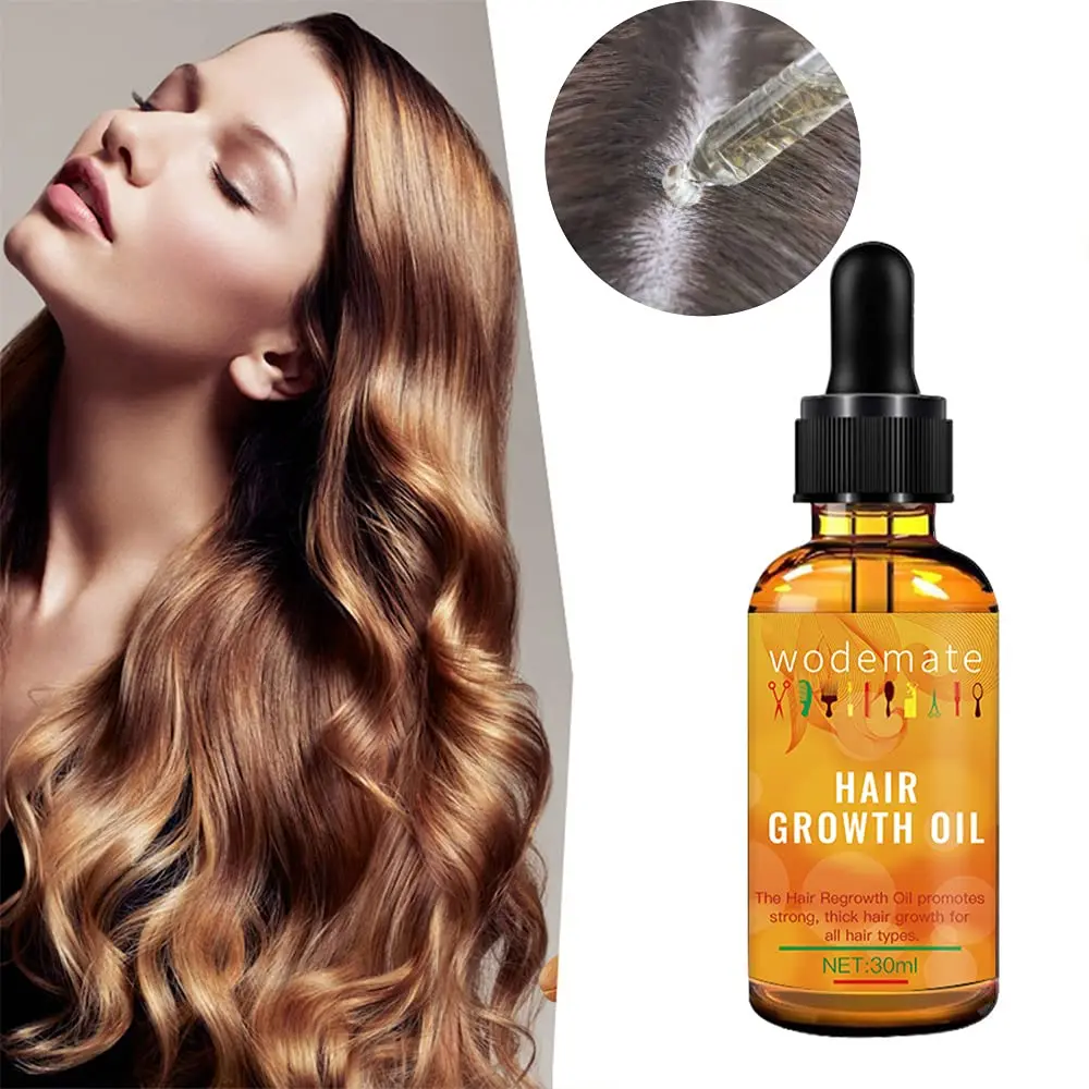 Wodemate gengibre crescimento do cabelo soro óleo essencial rápido natural perda tratamento reparação danificado cuidados com o cabelo para homens 1 floz