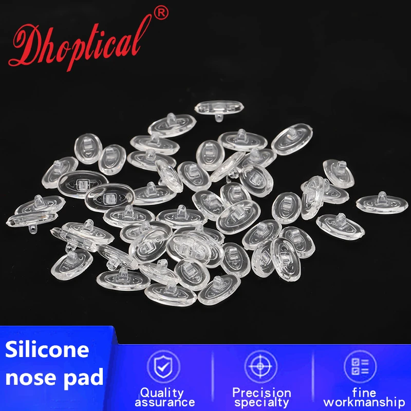 (250 pair)Silicone Nose Pad Eyeglasses Part Screw in Push in  soft material avoid glasses slip by dhoptical CY005