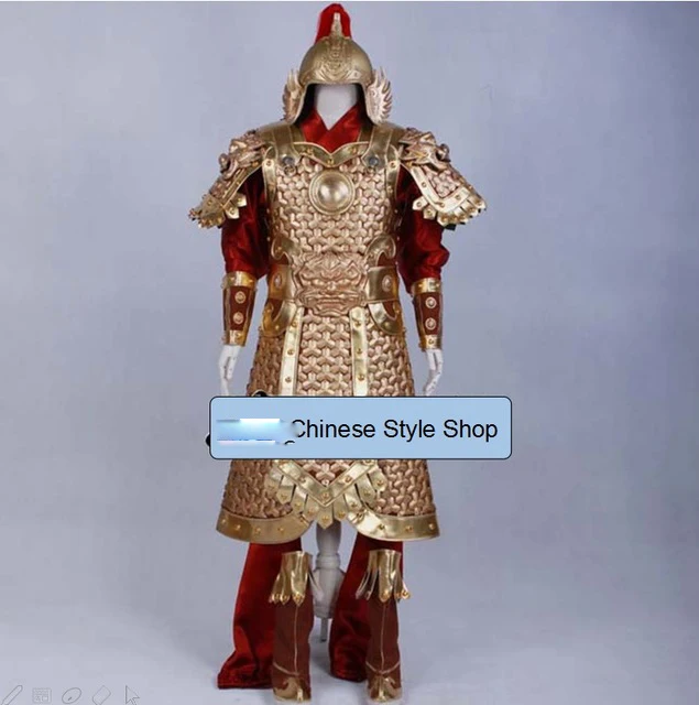 Three Kingdoms Period the General Armour Ancient Chinese General Costume  armor Stage Show Performance TV Play Use Costume Hanfu