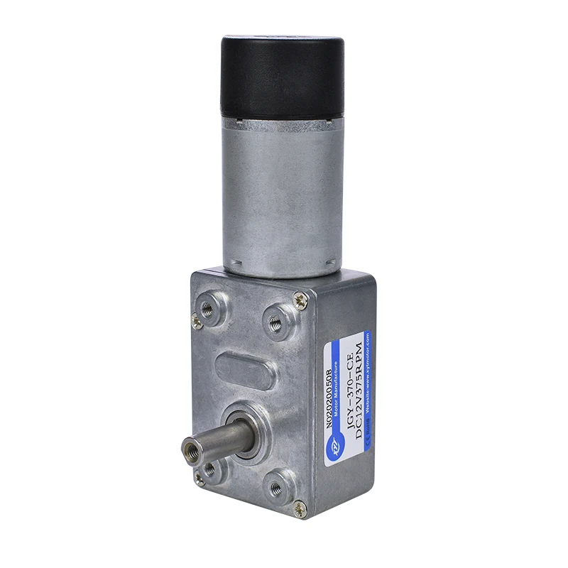 JGY-370-tornillo de engranaje Turbo, codificador de Motor eléctrico de CC, velocidad ajustable, 6V, 12V, 24V, puede ser a prueba de polvo con soporte/tornillo