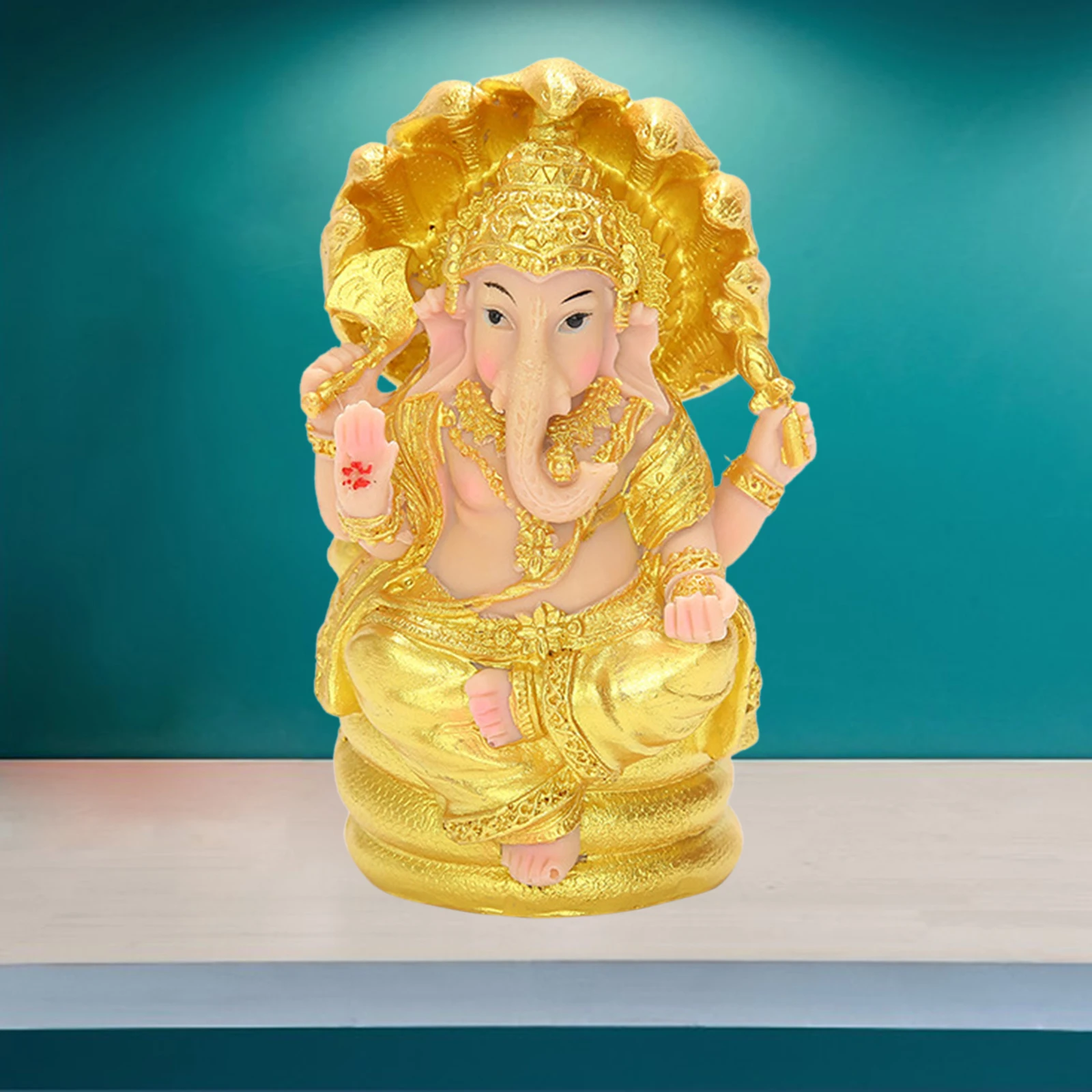 Rare Lord Ganesha Figurine Hindu Elephant God Buddha Living Room Table Decor