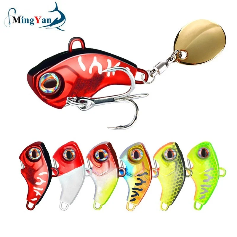 1Pcs Rotating Metal VIB Vibration Bait Spinner Spoon Fishing Lures 9g 13g 16g 22g Jigs Trout Winter Fishing Hard Baits Pesca