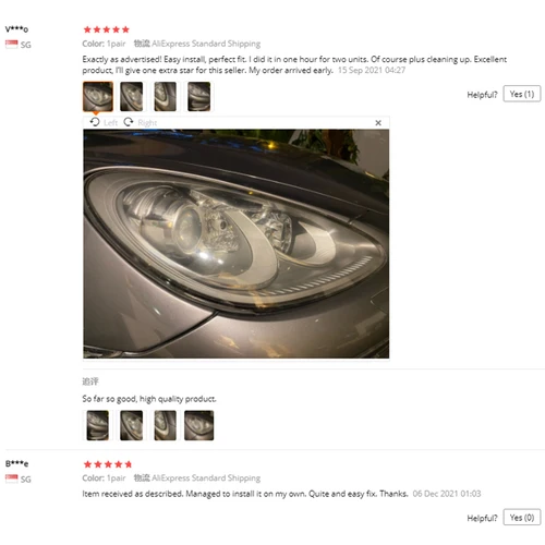 Imagen 2 del producto Tira de sellado de goma para faros de coche, tira decorativa embellecedora para Porsche Cayenne 2011 2012 2013 2014