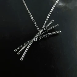 Retro Anime Figure Roronoa Zoro Necklace Japanese Samurai Sword Titanium Steel Pendant Necklace Men Women Fashion Jewelry