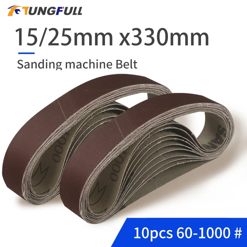 20pcs Sanding Belt 15/25mm Abrasive Belt Tool For Wood Furniture Sandpaper Roll For Belt Grinding Machine Polishing Tools