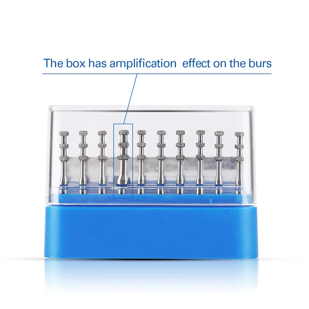 AZDENT Dental FG Diamond Burs For High Speed Handpiece Medium Grit 1.6mm VP-21 Depth Marking