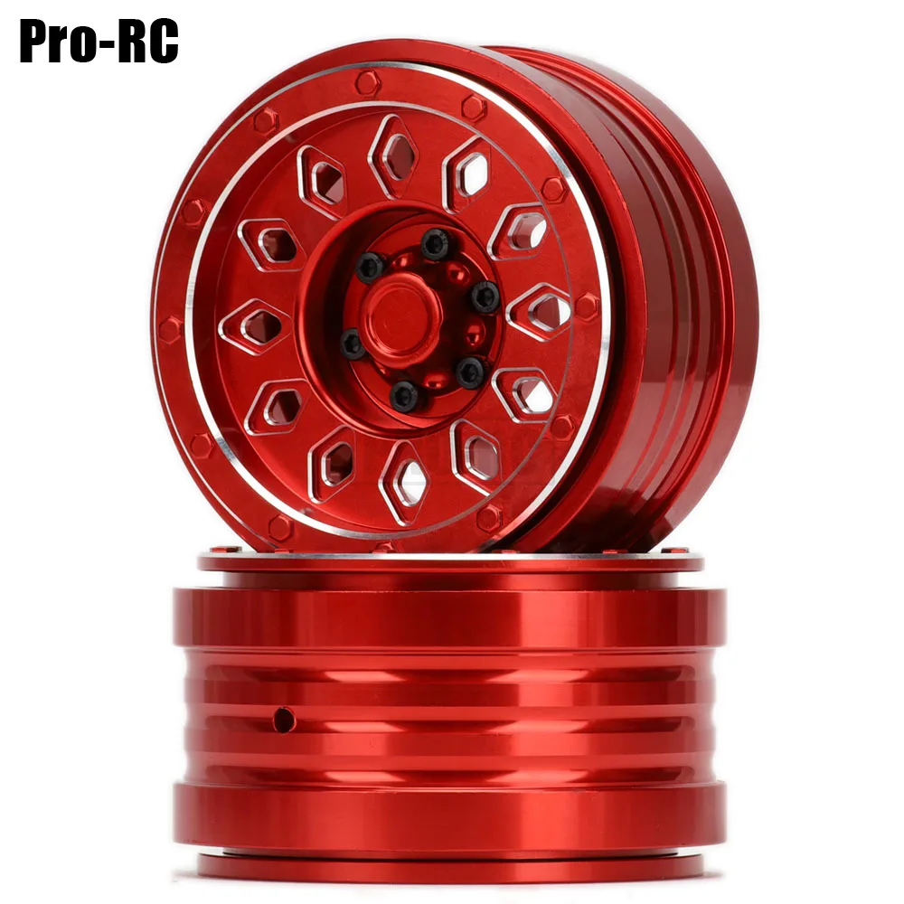 4Pcs 2.9 Inch T6061 CNC Beadlock Wheels Hub Rim Aluminum Alloy for RC Crawler Rock Car 1/6 Axial SCX6 AXI05000T1 AXI05000T2