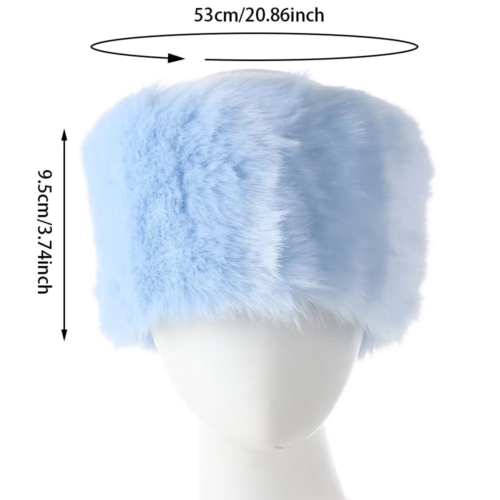 Outdoor Girl Snow Earwarmer Fur Faux Fur Headband Fluffy Russian Caps Women Winter Hats