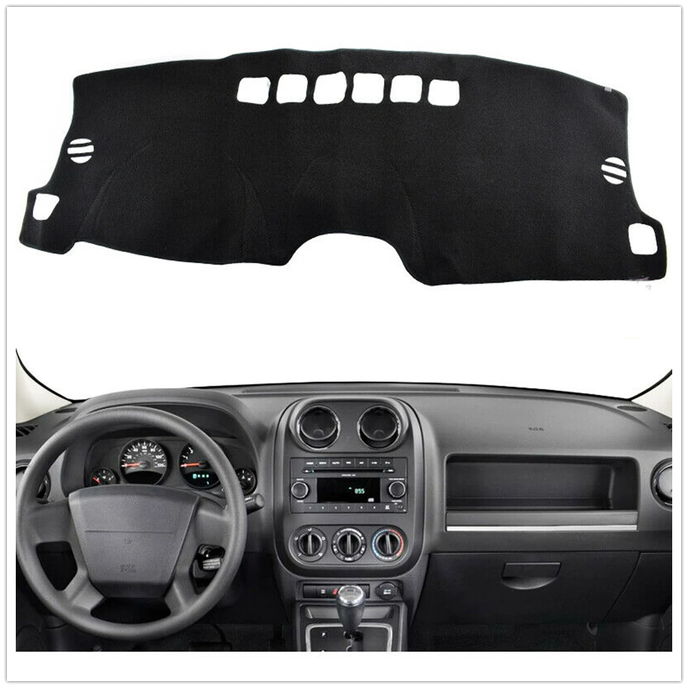 

For JEEP PATRIOT 2011-2017 Non-Slip Black Front Dashboard Cover Carpet Car Dash Board Heat Proof Mat Sun Shield Pad Shade Strip