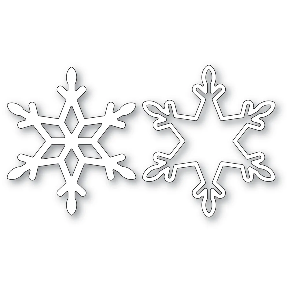 Metal Cutting Dies for New 2021 Scrapbooking Christmas Snowflake Decoration Frame Card Craft Supplies No Stamps