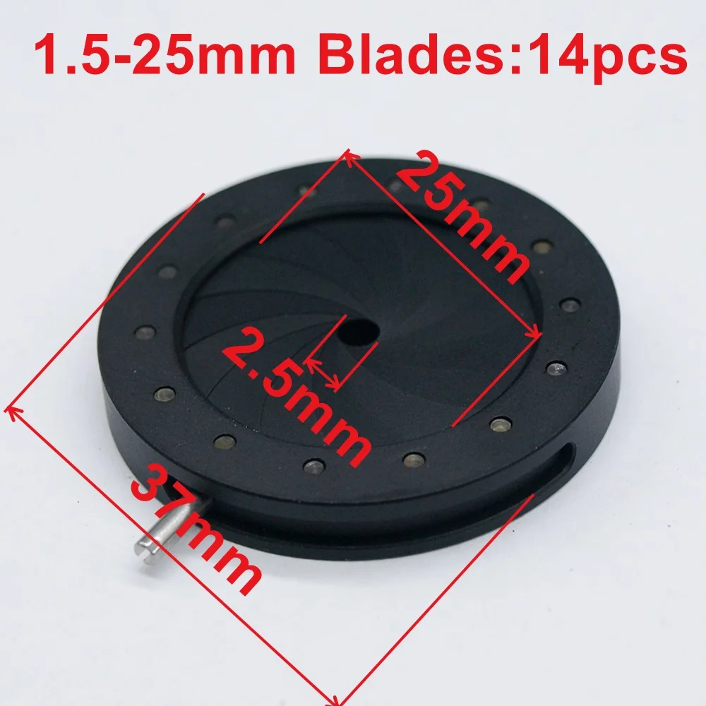 Durável 1.525 mm Amplificando Diâmetro Metal Zoom Ótico Iris Diafragma Abertura Condensador para Câmera Digital Microscópio Adaptador