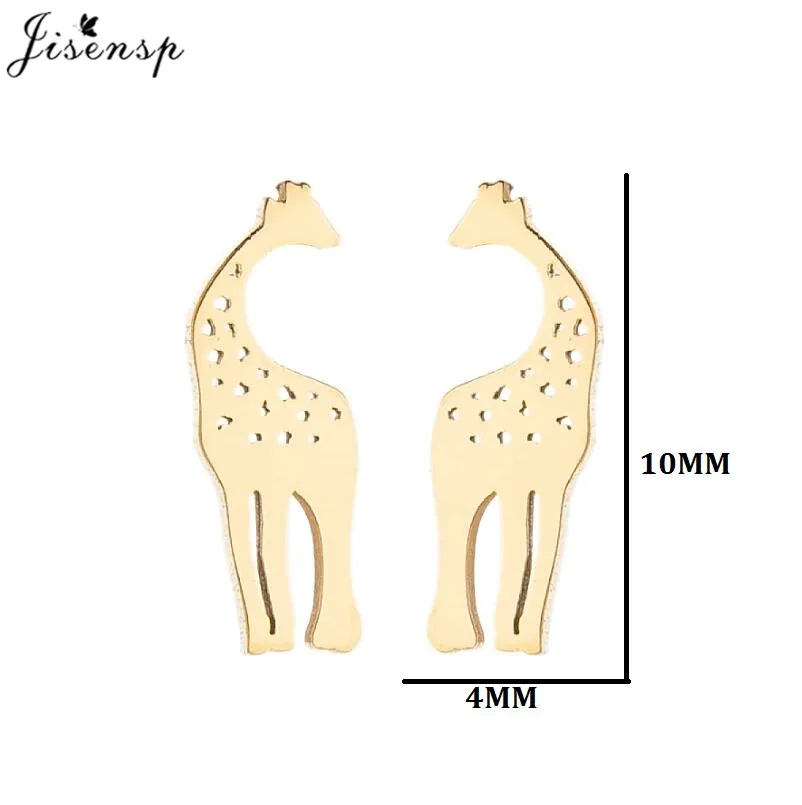 Cartoon Giraffe Stud Earrings Summer Simple Animal Earings for Women Girls Daily Jewelry Bridesmaid Gift 2024 Trendy Pendientes