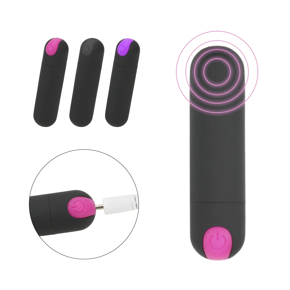 USB Rechargeable Mini Bullet Vibrator Strong Vibration G-spot Massager 10 Speed Powerful  Bullet Vibrator Sex Toys for Women