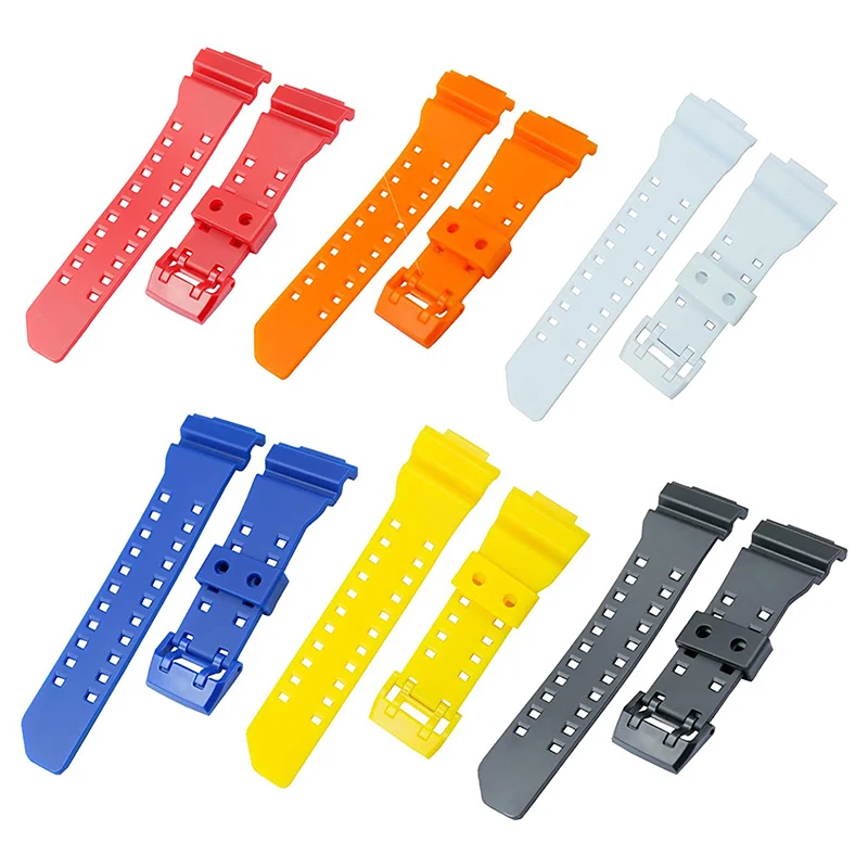 Resin strap pin buckle for Casio G-shock GA400 GBA400 outdoor sports waterproof rubber strap men and women watch accessories