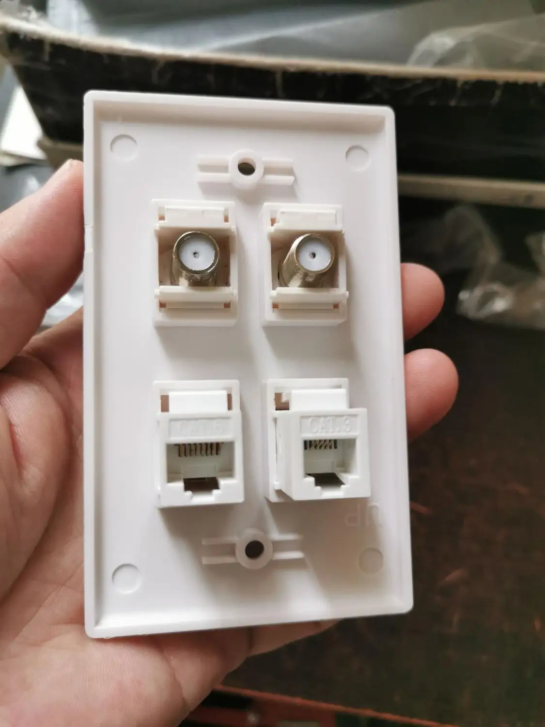 ONS Versie 6 Poorten CAT6 RJ45 Faceplate Voor Amerika Internet LAN Connector Plug Stopcontact