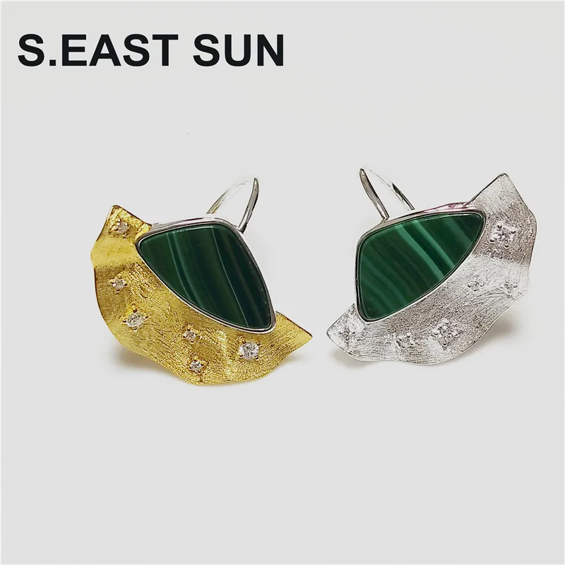 

S.EAST SUN Women speak Welland Sterling Silver S925, malachite zircon, simple and gorgeous, suitable for wedding party jewelry g