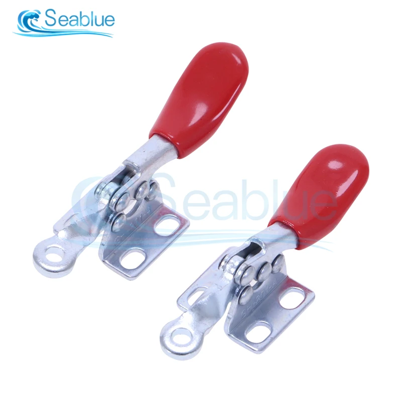 4Pcs/set GH-201A Horizontal Toggle Clamp Quick-Release Toggle Clamps Set 27KG Vertical Toggle Clamp Hand Clip Tools