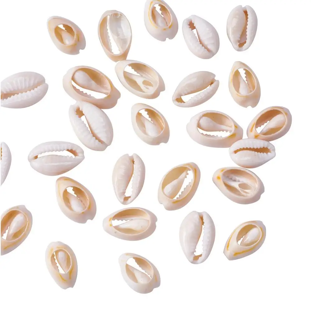 3Size 500g/lot Mixed Shell Beads PapayaWhip Cowrie Shells,Size: about 13~20mm long, 10~14mm wide, 3~8mm thick