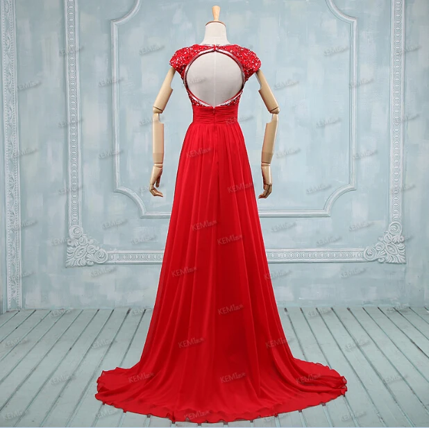 Eli saab-vestido largo rojo de fiesta de noche, elegante, a medida, con espalda descubierta, 2020