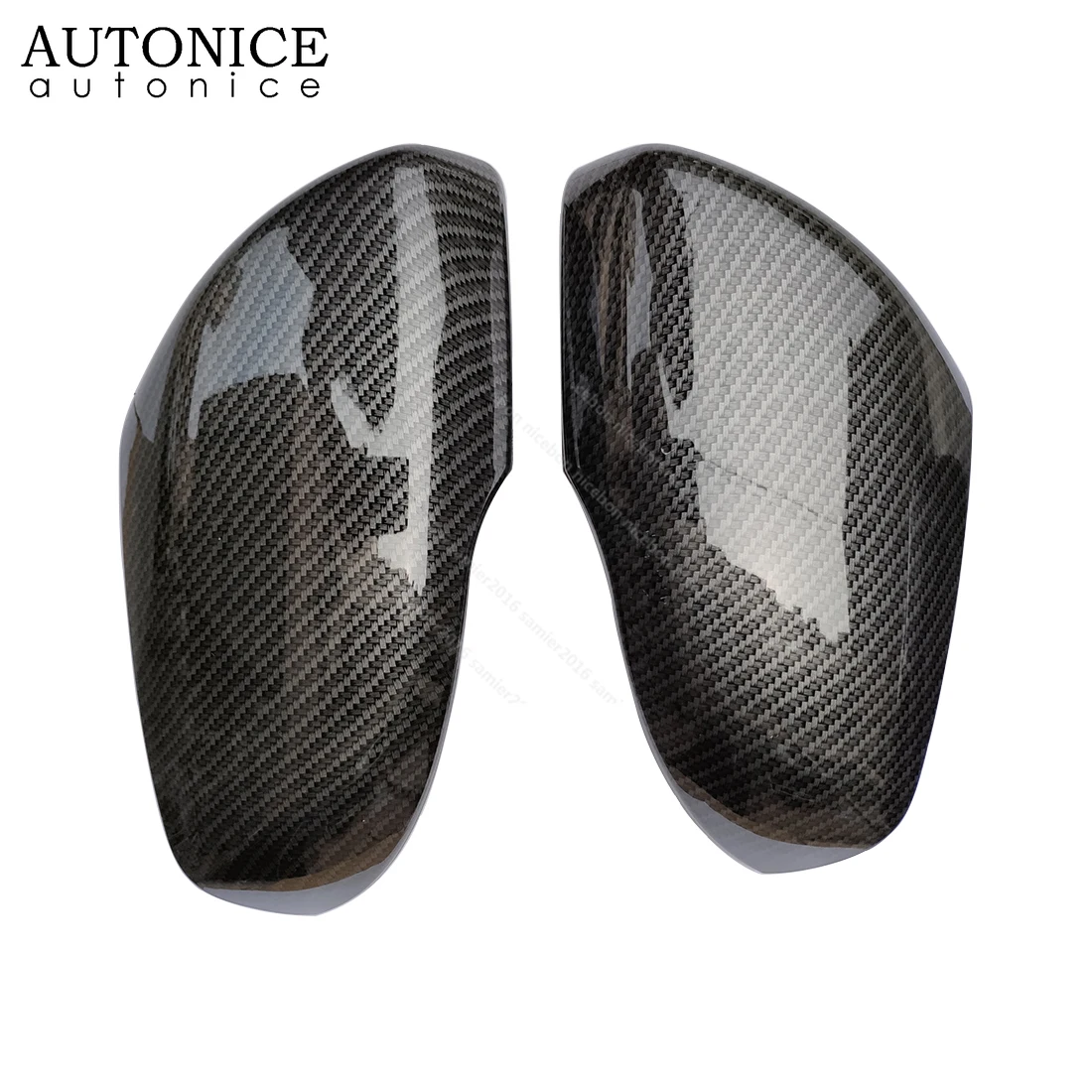 2pc Carbon Fiber Color Rear View Side Mirror Cover Cap Overlay fit for Ford Edge