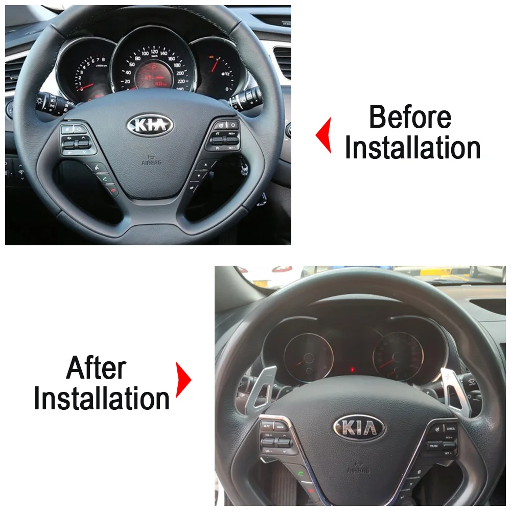 For Kia Ceed GT SW Pro Sportswagon JD Cerato Hatchback Koup YD Forte S SX Car Steering Wheel Shift Paddles DSG Extender Stickers