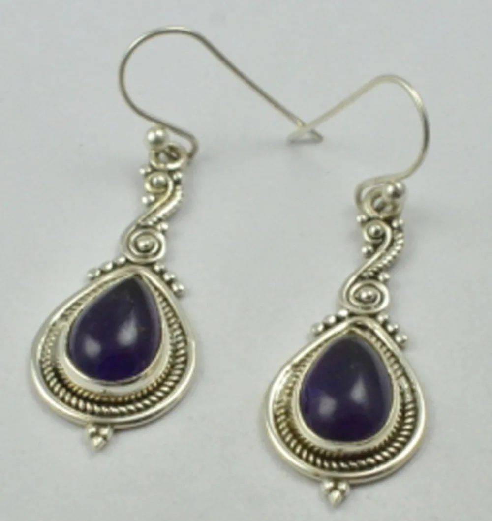 

Genuine Amethyst Earrings 925 Sterling Silver Earrings, 39.4 mm, AE2244