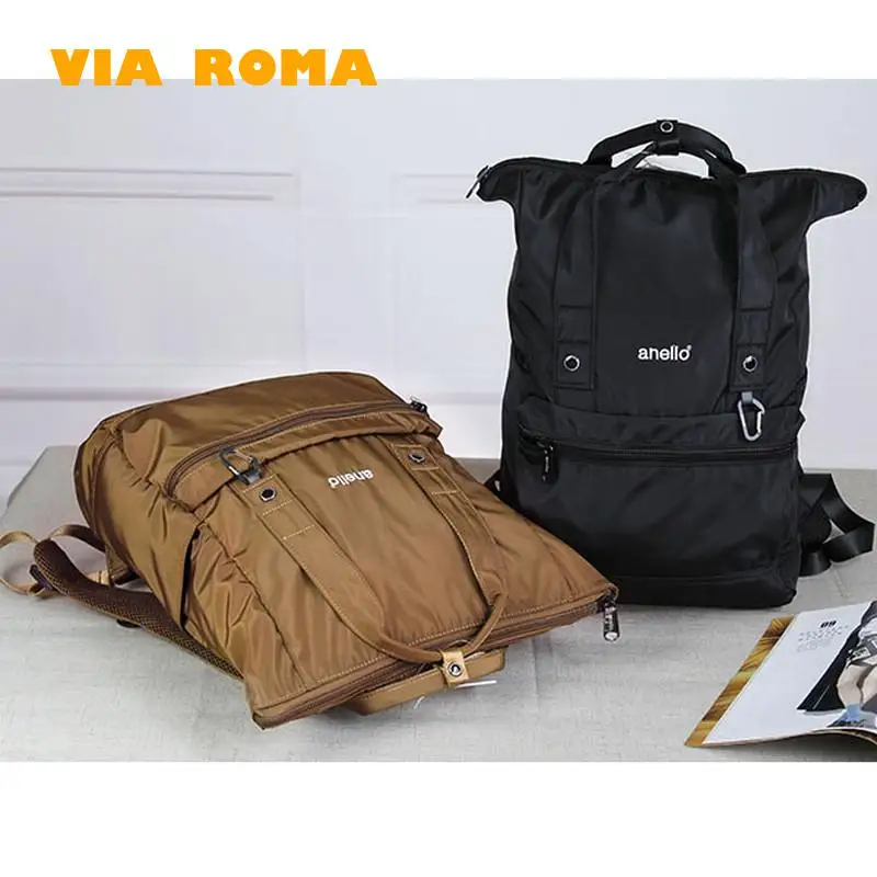 Bolsa impermeável de anel de nylon para homens, mochila portátil de 17 