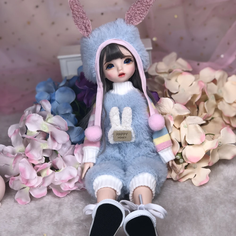 1/6 Scale 30CM Cute BJD With Wig & Clothes Face Up Full Set 22 Joints Body Figure Doll Children Model Toy Birthday Gift For Girl