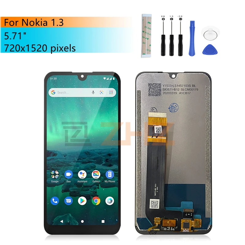 

IPS LCD For Nokia 1.3 Display Touch Screen Digitizer Assembly TA-1216, TA-1205 Phone Screen Replacement Repair Parts 5.71"