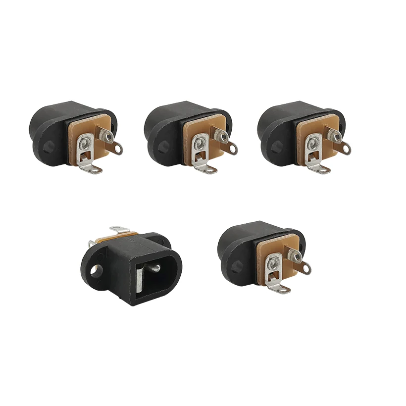 

5/10/20 Pcs DC-016 DC Power Socket Jack Connector PIN=2.0mm 3 Pin DIP Needle Size Adaptation 5.5 x 2.1mm Power Plug