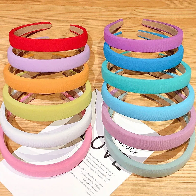 New Women Girls Cute Candy Colors Sponge Simple Hairbands Sweet Hair Holder Headband Hair Hoop Fashion Hair Accessories