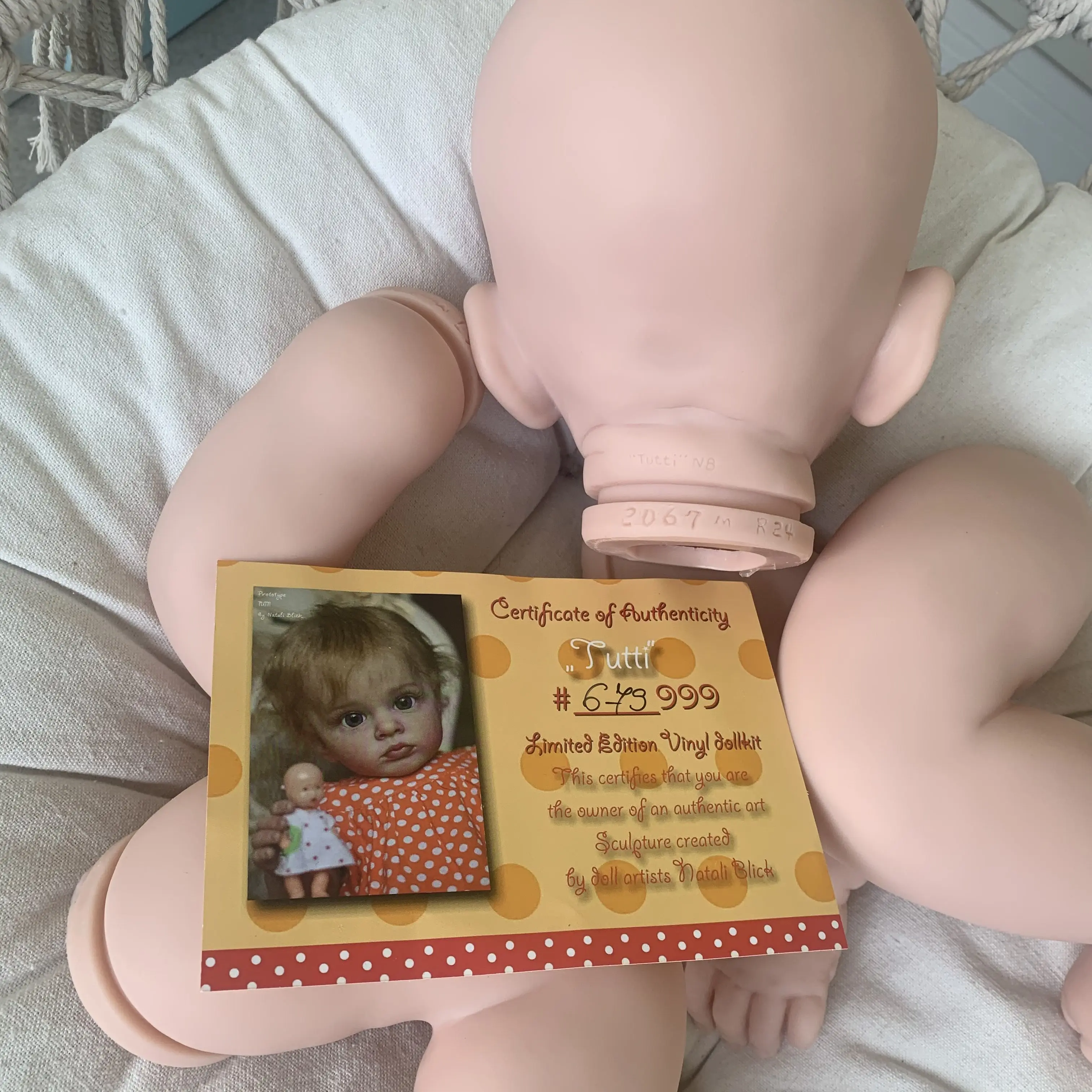 NPK 23 pollici Reborn Doll Kit Tutti con COA Rare Limited venduto Edition Cute Baby fai da te parti di bambole non finite