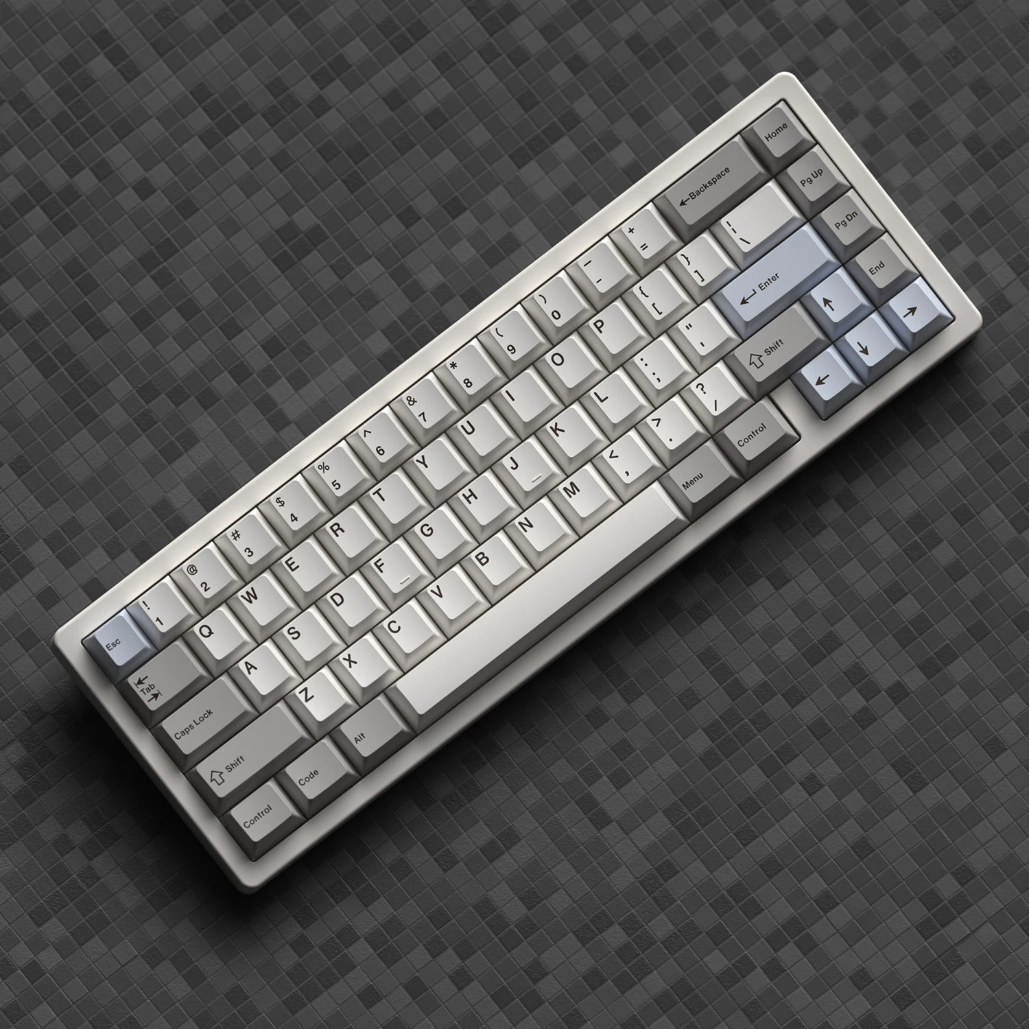 Imagem -03 - Jkdk-dye Subbed Keycap para Teclado Mecânico Cinza e Branco Perfil Cherry Pbt mx Switch