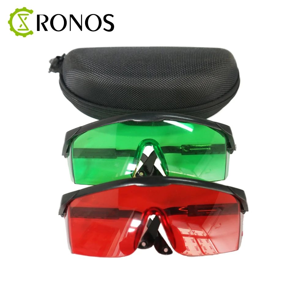 Red Green Goggles Laser Safety Glasses 190nm to 540nm Laser protective eyewear With  Portable Carring Case