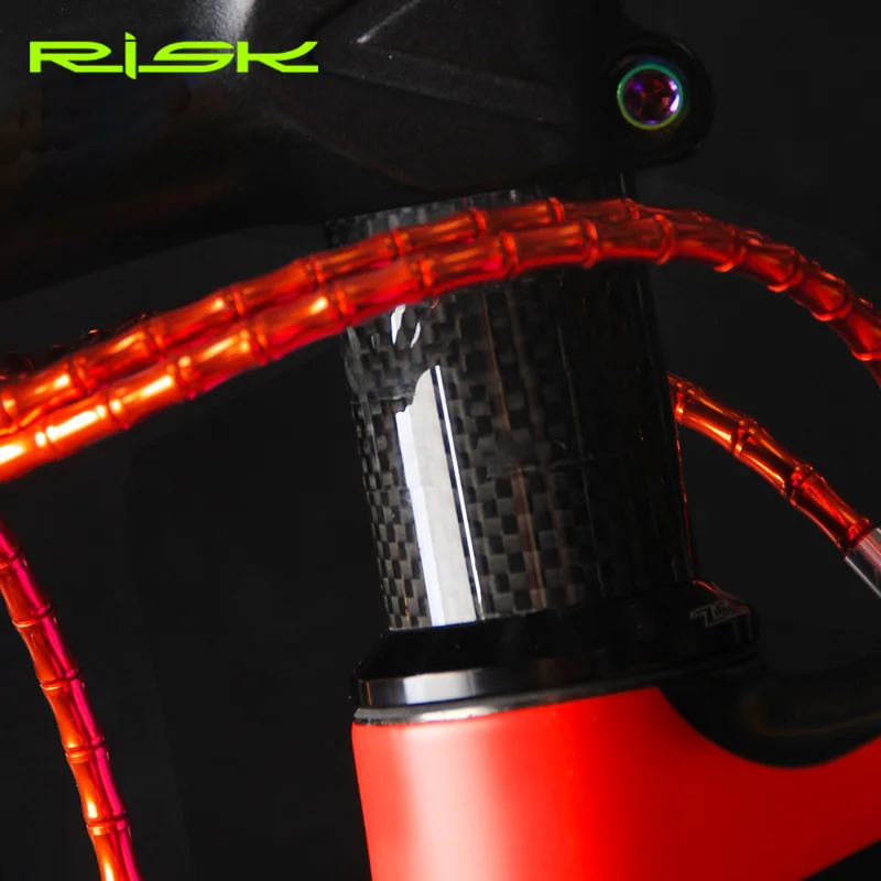 RISK 28.6mm 31.8mm Carbon Spacers Bicycle Headset Front Fork Washer 2/3/5/10/15/20 for 28.6/OD2 Stem Headset MTB Road Bike Parts