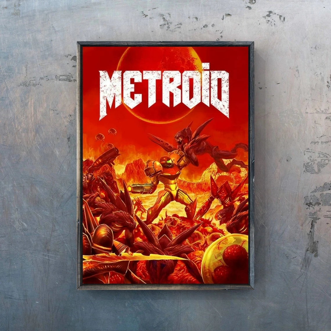 Super Metroid Game Poster PC,PS4,Exclusive Role-playing RPG Game Canvas Custom Poster Alternative Artwork Gift