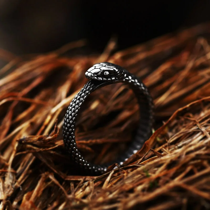 Beier 316L Stainless steel Animal Unique Cools snake men and women ring fashion high quality gift BR8-703